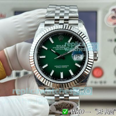WKD Factory Replica Rolex Datejust II Swiss 3235 Green Gradient Dial Jubilee Watch 